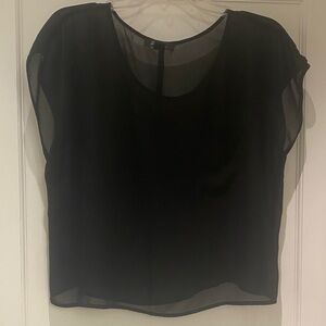 Forever 21 Black Sheer Top